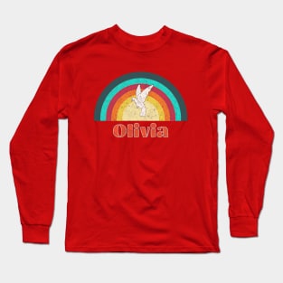 Olivia- Vintage Faded Style Long Sleeve T-Shirt